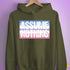 Assume Nothing Bigender Pride Flag Hoodie - Army